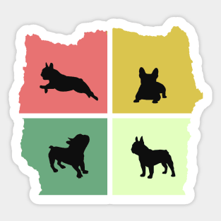 French Bulldog Retro Style Frenchie Gift Sticker